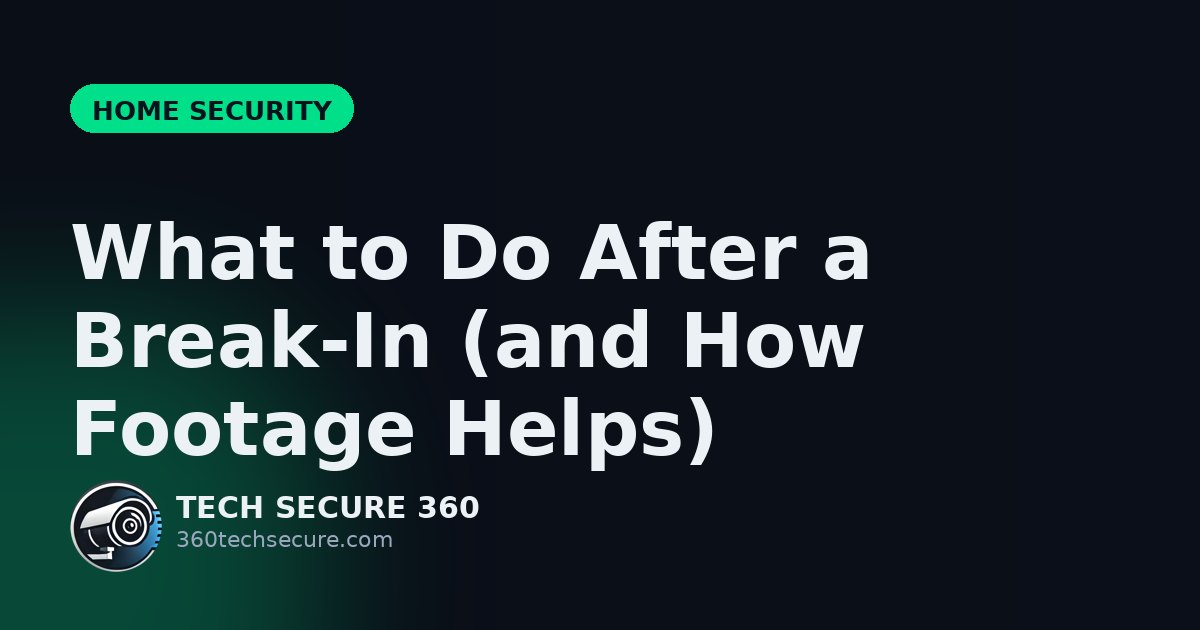 What to Do After a Break-In (and How Footage Helps)