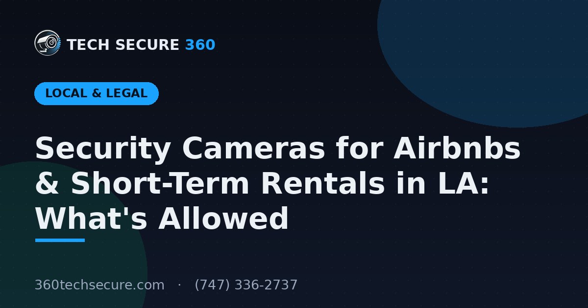 Security Cameras for Airbnbs & Short-Term Rentals in LA: What's Allowed