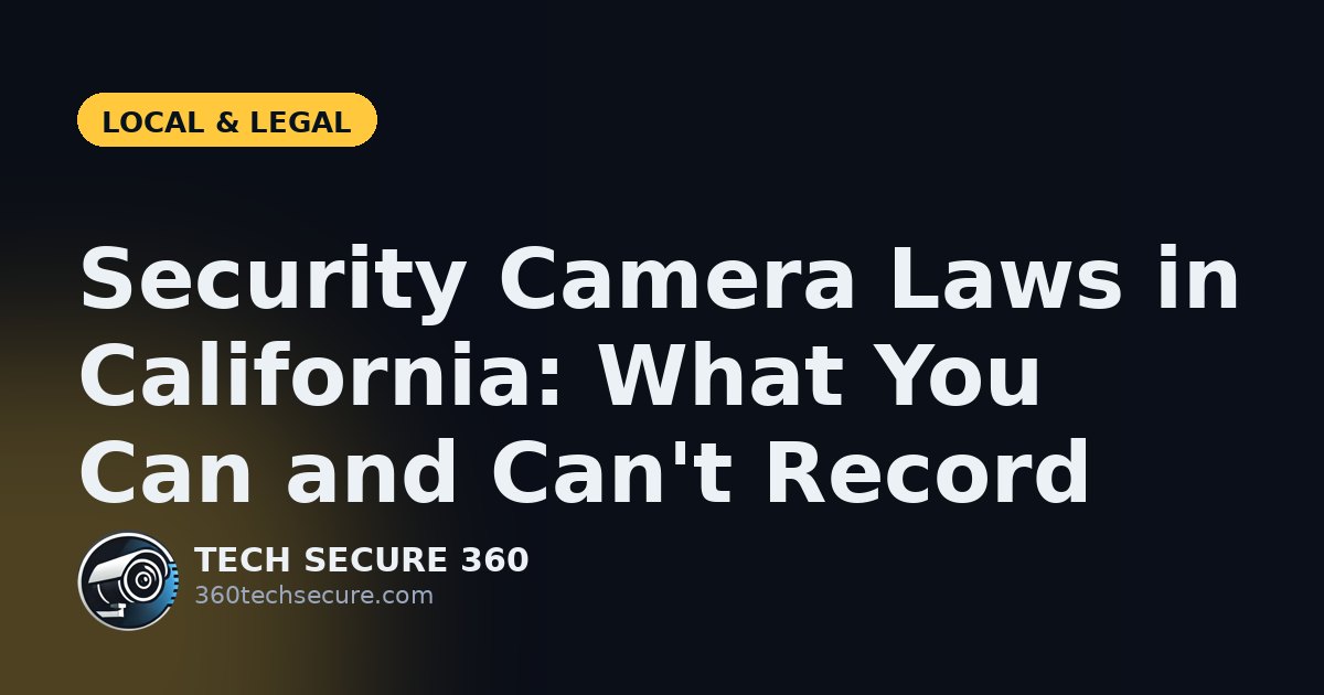 Security Camera Laws in California: What You Can and Can't Record