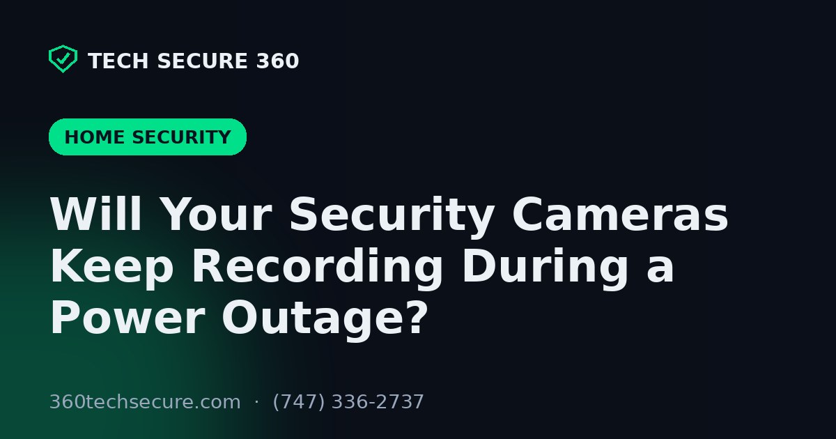 Will Your Security Cameras Keep Recording During a Power Outage?