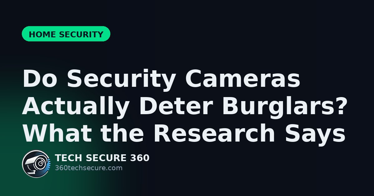 Do Security Cameras Actually Deter Burglars? What the Research Says