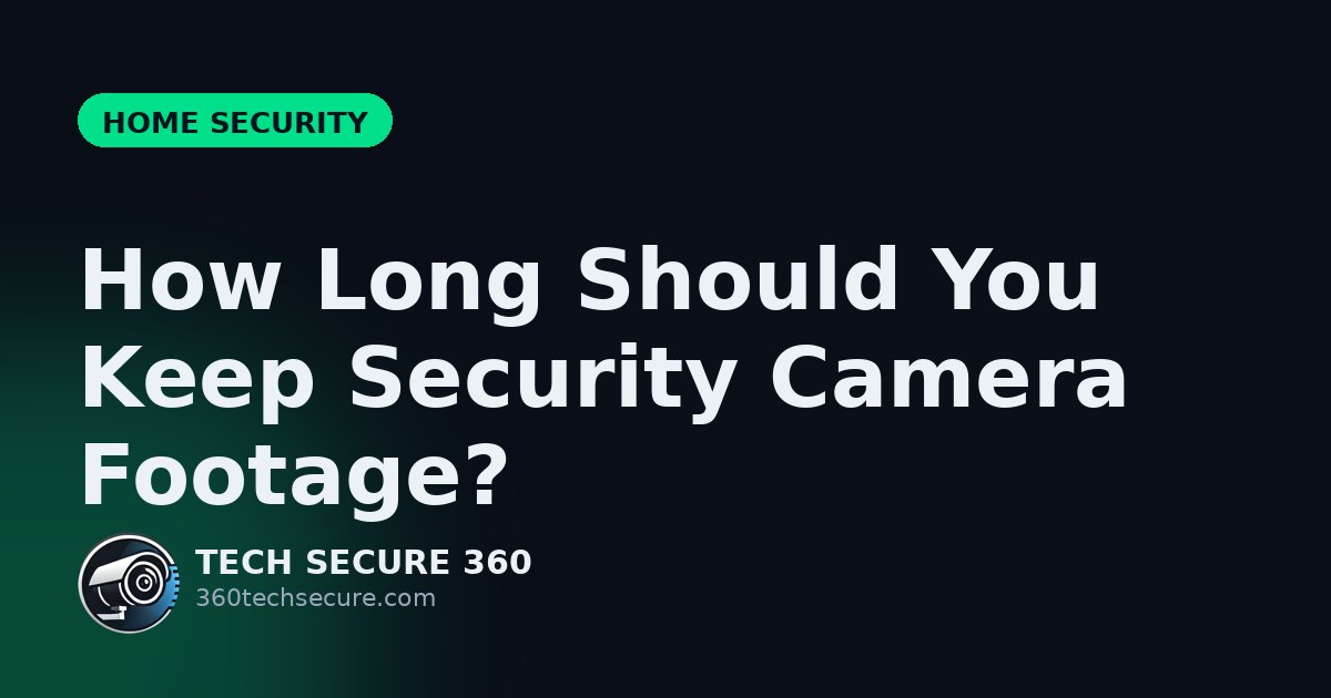 How Long Should You Keep Security Camera Footage?