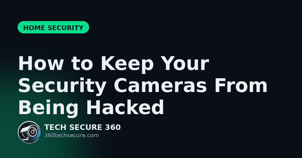 How to Keep Your Security Cameras From Being Hacked