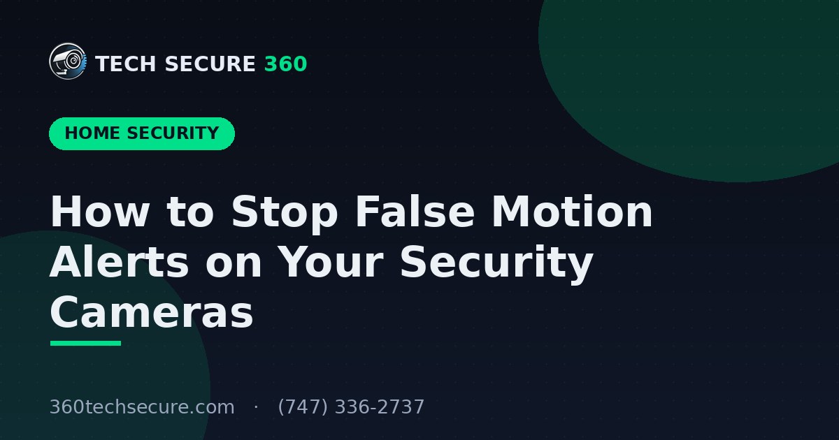 How to Stop False Motion Alerts on Your Security Cameras