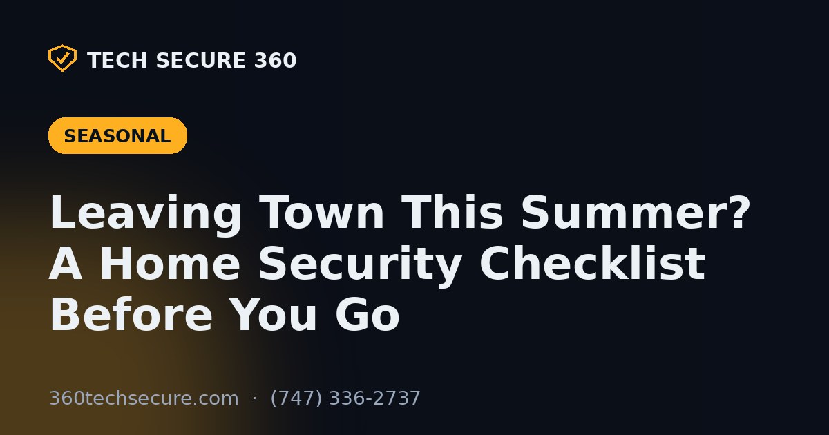 Leaving Town This Summer? A Home Security Checklist Before You Go